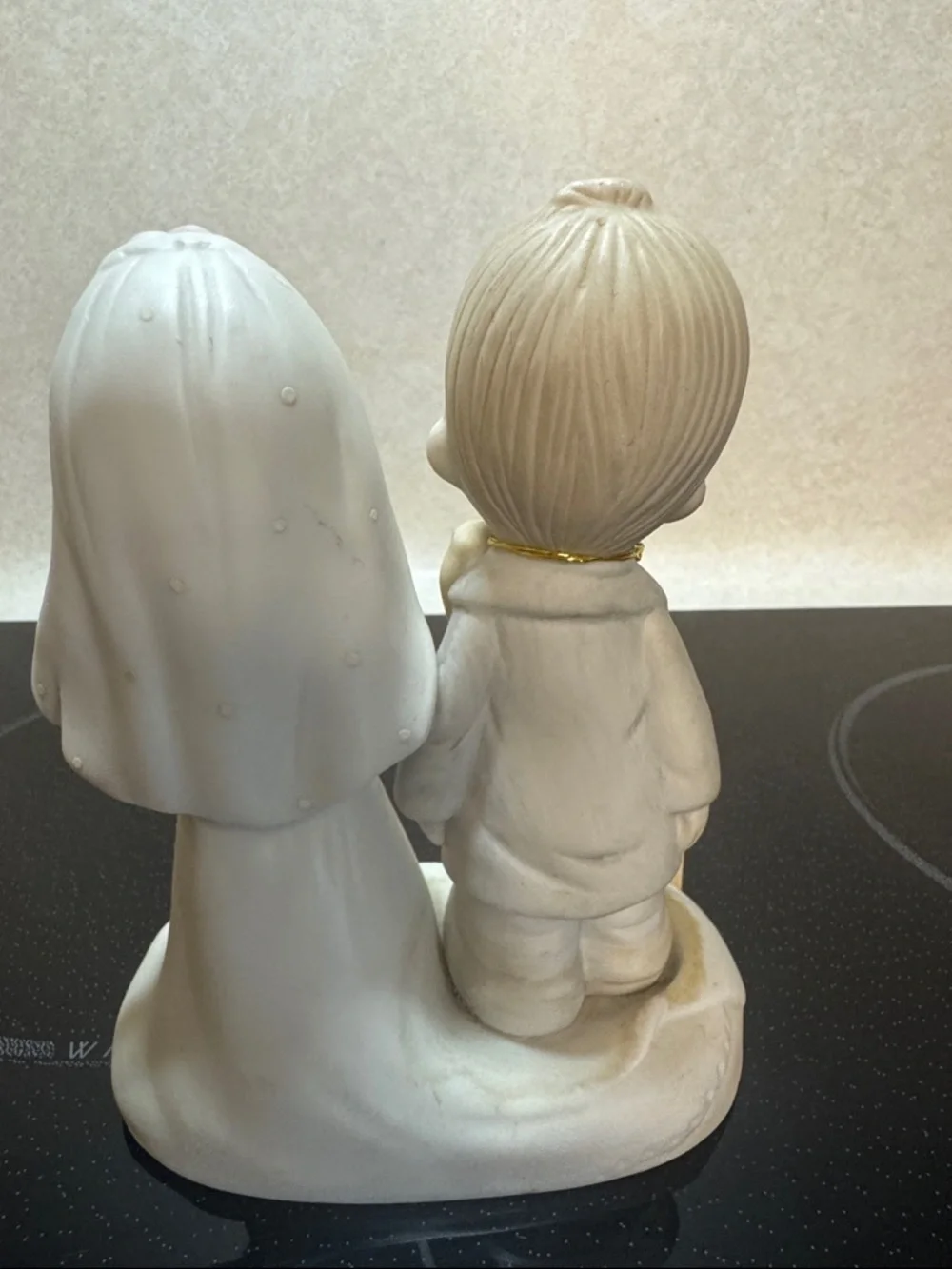 Precious Moments Bridal Couple Figurine in White and Pink